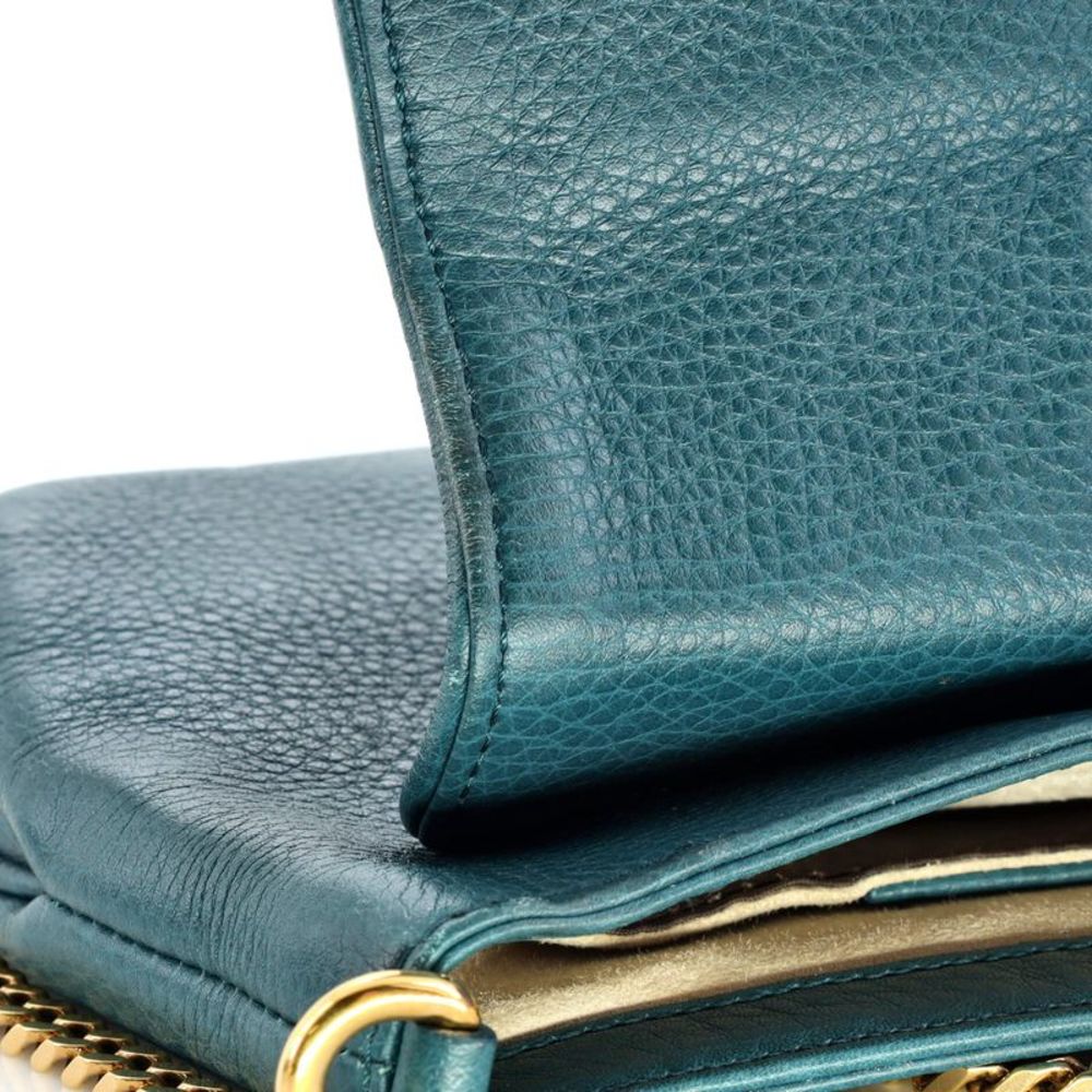 Gucci 1973 Chain Shoulder Bag Leather Small Blue - Picture 6 of 10